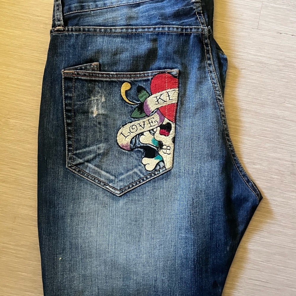 Ed Hardy Skull Design Jeans